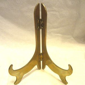 VTG BRASS PLATE/FRAME HOLDER, ORNATE DETAIL  VTG 70'S BRASS PLATE/FRAME HOLDER B